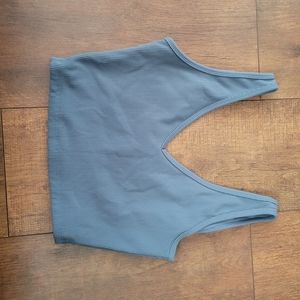 BuffBunny material girl ribbed crop in blue size L